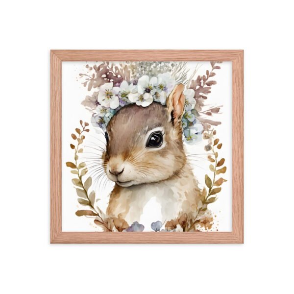 Baby Squirrel Watercolor Framed poster - Image 7