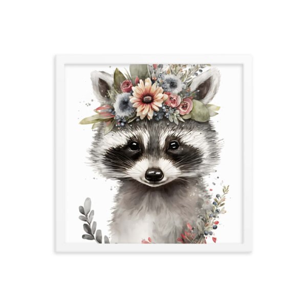 Baby Raccoon Cute Watercolor Framed poster - Image 14