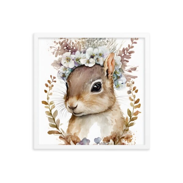 Baby Squirrel Watercolor Framed poster - Image 15