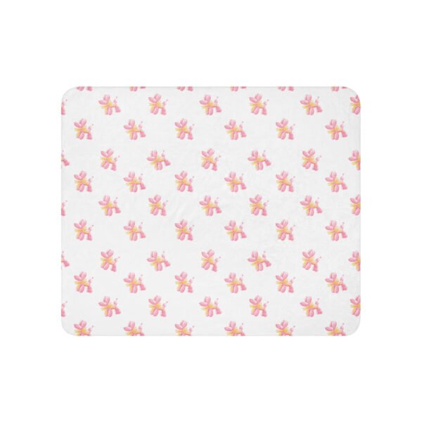 Pink Balloon Animal Kids Sherpa blanket - Image 3