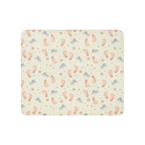 Baby Footprints Sherpa blanket - Image 3