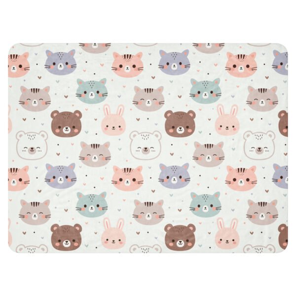 Kids Woodland Creatures Sherpa blanket - Image 5