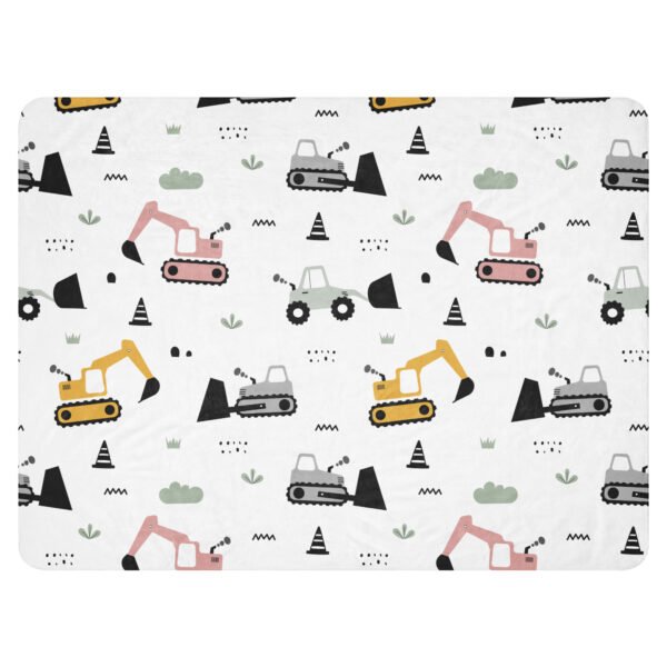 Construction Machinery Kids Boys Girls Sherpa blanket - Image 5
