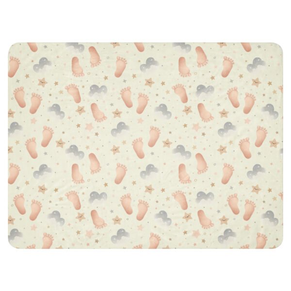 Baby Footprints Sherpa blanket - Image 5