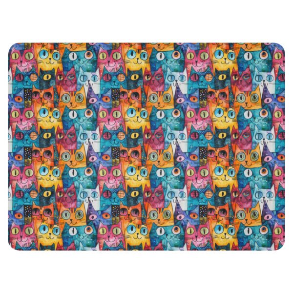 Colorful Abstract Cats Sherpa blanket - Image 5